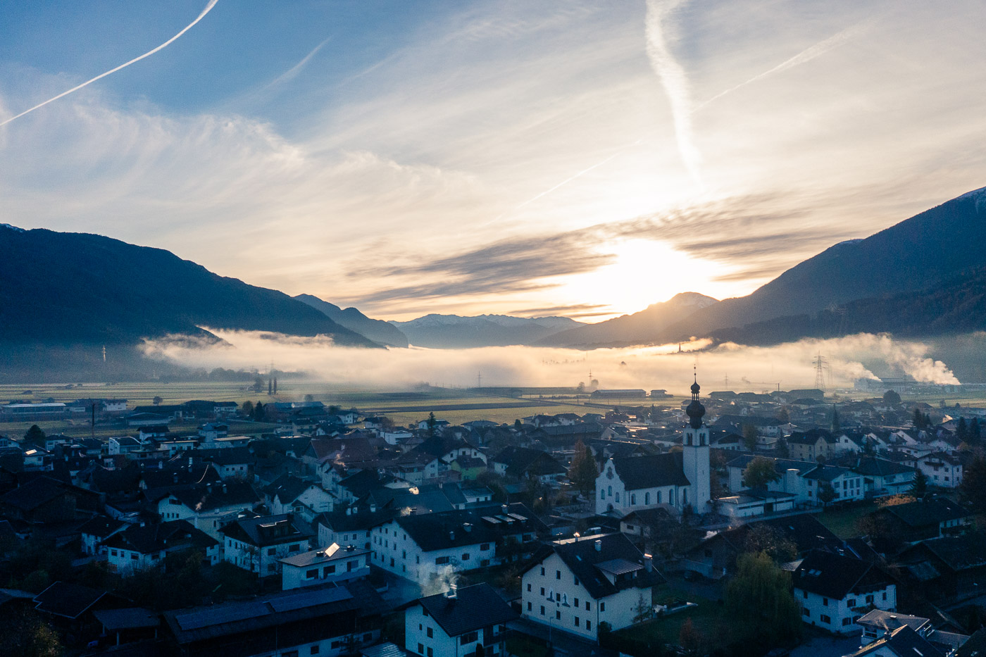 Inntal Nebel Drohne